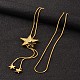 Émail longues alliage réglable colliers étoile strass lariat NJEW-F194-06G-2