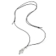Pochette en macramé en laiton porte-pierre vide pour la fabrication de colliers pendentifs NJEW-JN04547-02-1