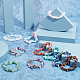 Ahandmaker 10 Stück 10 Stil Unisex natürliche und synthetische Chip-Edelstein-Perlen-Stretch-Armbänder BJEW-GA0001-02-5
