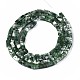 Natürliche grüne Fleck Jaspis Perlen Stränge G-S299-141-2