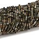 Нити бусин из натурального зеленого рутилированного кварца&nbsp;LS-G-RM241221-B47-2
