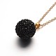 Polymer Clay Rhinestone Necklaces and Double Side Ball Stud Earrings SJEW-F044-01B-2