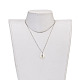 Brass Real Platinum Plated Cable Chains Pendant Necklaces NJEW-JN02259-04-5