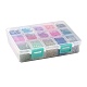 375g 15 couleurs de perles de rocaille de verre de peinture de cuisson SEED-JP0004-03-2mm-7