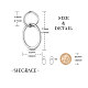 Shegrace 925 orecchini a bottone in argento sterling placcato rodio JE706A-2