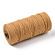 コットン糸  マクラメコード  装飾的な糸のスレッド  DIYの工芸品について  ギフトラッピングとジュエリー作り  ゴールデンロッド  3mm  約109.36ヤード（100m）/ロール。 OCOR-T001-02-12-2