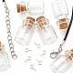DIYネックレス作りキット  ガラス瓶ペンダントを含む  アイアンスクリューアイピンヒートンキャップ  ワックスコードネックレス作り  ミックスカラー  18個/セット DIY-FS0001-85-4