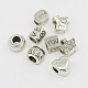 Mixed Shapes Alloy European Beads MPDL-X0003-AS-1
