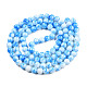 Spray Painted Glass Round Bead Strands X-GLAA-R139-8mm-20-3