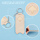 WADORN 5 Colors PU Leather Sleeve Chapstick Pouch Keychain AJEW-WR0001-37-4