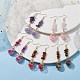 Natural & Synthetic Mixed Gemstone Chips Dangle Earrings EJEW-JE05634-2