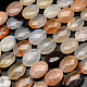 Facettes ovales teints naturels perles de cornaline brins G-R303-02-1