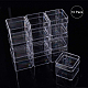 BENECREAT 10 Pack Large Square High Transparency Plastic Bead Storage Containers Box Drawer Organizers for Beauty supplies CON-BC0004-24B-4