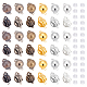 UNICRAFTALE 36Pcs 6 Colors Brass Clip-on Earring Findings Half Round Clip On Earring Converter Non-Pierced Earrings Components with Loop and 40Pcs Silicone Ear Nuts for Earring Making KK-UN0001-23-1