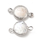 Colgantes de conector de perlas keshi naturales barrocas PEAR-P004-57P-01-2