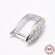 Rhodium Plated 925 Sterling Silver Micro Pave Cubic Zirconia Pendant Bails STER-P034-21P-3