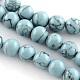 Synthetical Turquoise Gemstone Round Bead Strands TURQ-R035-6mm-03-2