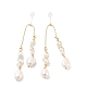 Boucles d'oreille en perles naturelles EJEW-P256-25G-1