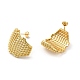Rack Plating Brass Hollow Twist Stud Earrings for Women EJEW-D073-03G-2