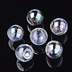 Round Handmade Blown Glass Globe Ball Bottles X-BLOW-R002-25mm-AB-1