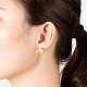 Boucles d'oreilles en alliage de zircone cubique écologiques EJEW-AA00268-03G-6