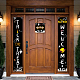 Cartel colgante de poliéster para decoraciones de porche de puerta de entrada de oficina en casa HJEW-WH0023-016-3
