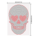 SUPERDANT Skull Iron on Rhinestones Heat Transfer Design with Love Eyes Patch Hot fix Iron on Applique Skull Bling Patch Crystal DIY Decor for T-Shirts Vest Shoes Halloween Decorations DIY-WH0303-153-2