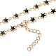 Alloy Enamel Star Link Chain Bracelets & Necklaces Jewelry Sets X-SJEW-JS01140-5