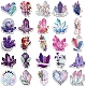 50Pcs PVC Self-Adhesive Crystal Cluster Stickers STIC-PW0022-01-3