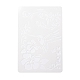 プラスチック再利用可能な描画絵画ステンシル テンプレート  DIY スクラップブック 壁 布 床 家具用  長方形  ホワイト  262x174x0.4mm DIY-F018-B10-2
