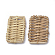 Handmade Reed Cane/Rattan Woven Beads X-WOVE-Q075-09-1