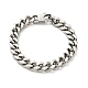 201 Stainless Steel Curb Chain Bracelet for Men Women BJEW-H550-06C-P-1