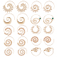ANATTASOUL 9 pairs 9 style Spiral Vortex & Lotus & Leaf & Sunflower Alloy Dangle Earrings for Women EJEW-AN0002-75-1