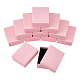 SUPERFINDINGS 16pcs Pink Cardboard Jewellery Gift Boxes with Sponge Pad Inside for Necklaces Bracelets Earrings Rings Women Presents CBOX-BC0001-37B-1