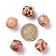 Perles rondes en bois naturel mélangé de 16 mm WOOD-TA0001-10-4