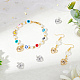 Nbeads 8Pcs 2 Colors Eco-Friendly Brass Micro Pave Clear Cubic Zirconia Charms ZIRC-NB0001-88-4