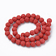 Synthetic Lava Rock Beads Strands G-S277-10mm-14-2