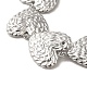 304 Stainless Steel Textured Heart Link Chain Bracelets BJEW-Q773-09P-2