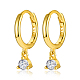 Real 18K Gold Plated 925 Sterling Silver Hoop Earrings MN0975-07-1
