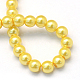 Backen gemalt pearlized Glasperlen runden Perle Stränge X-HY-Q003-4mm-67-4