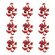 Chinese Style Alloy Enamel Chandelier Components Links X-ENAM-E329-67B-G-2