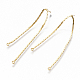 Borlas de latón perlas borlas fornituras del pendiente KK-S350-061G-1