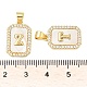 Латунные микро проложить кубического циркония подвески KK-C105-06G-3