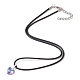 Glass Heart Pendant Necklaces NJEW-JN04476-5