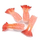 人工プラスチック刺身モデル  模造食品  ディスプレイ装飾用  エビ寿司  トマト  74.5x22x24mm DJEW-P012-14-1