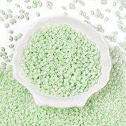 Непрозрачные цвета блестящие стеклянные бусины SEED-T006-02I