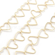 Brass Hollow Heart Link Chains CHC-M025-49G