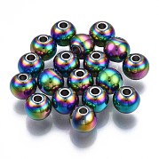 Rack Plating Rainbow Color 304 Stainless Steel Beads STAS-S119-081C-01