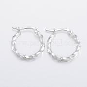 Серьги-кольца из нержавеющей стали 304 EJEW-H327-03B