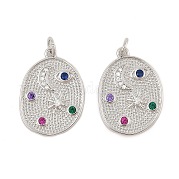 Латунные микро проложить кубического циркония подвески KK-L223-002P